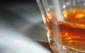 Close up glas met thee Close up glas met thee