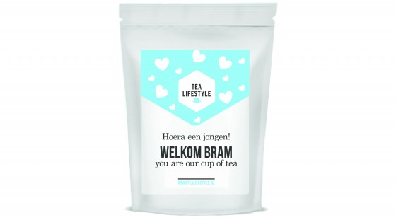 Geboortethee jongen zakje