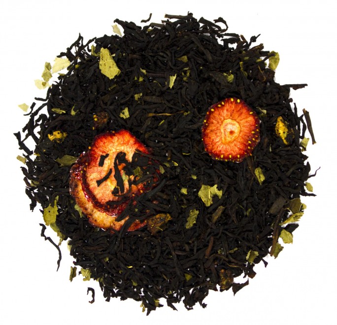 Aardbeienland - zwarte thee met aardbeien - online thee kopen bij Tea ...